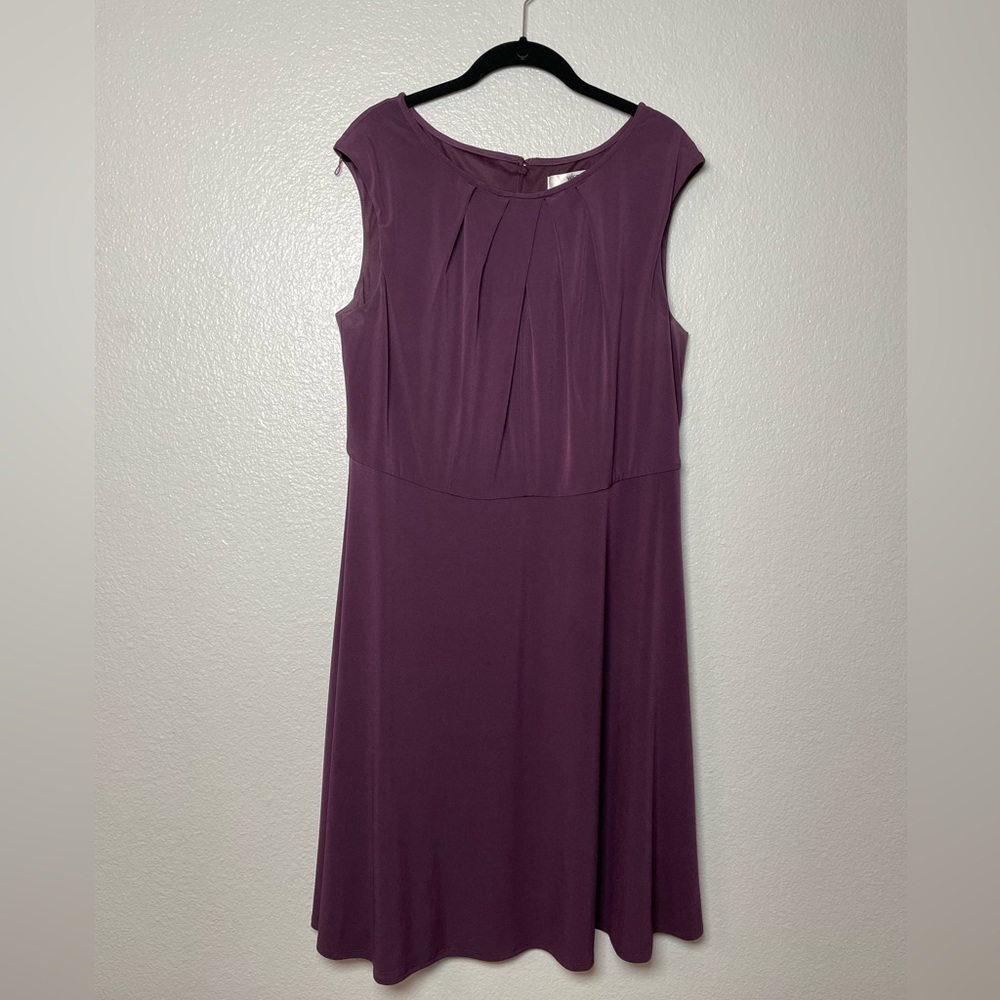 Beautiful Plum fit and flare dress by Wisp